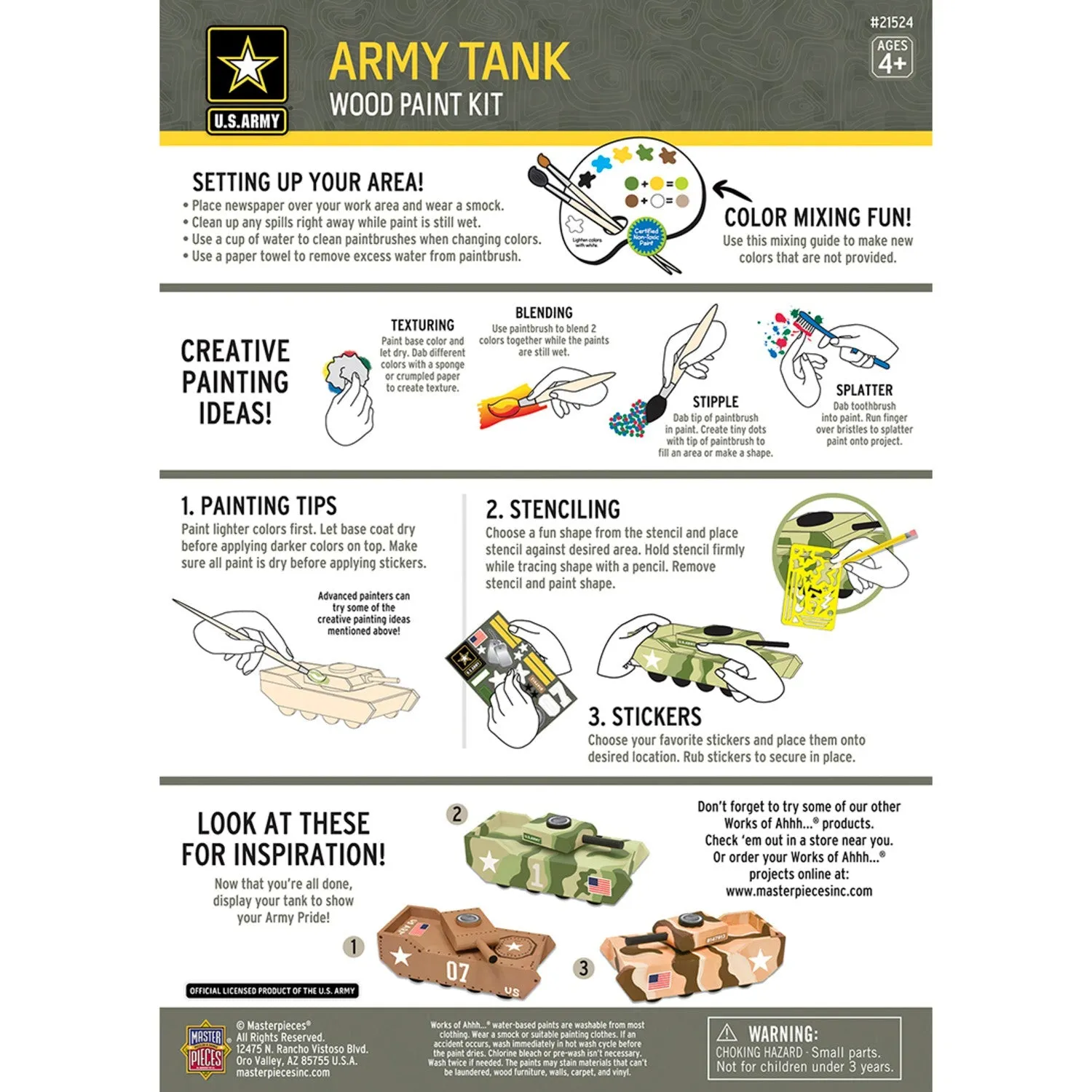 U.S. Army - Tank Wood Craft & Paint Kit