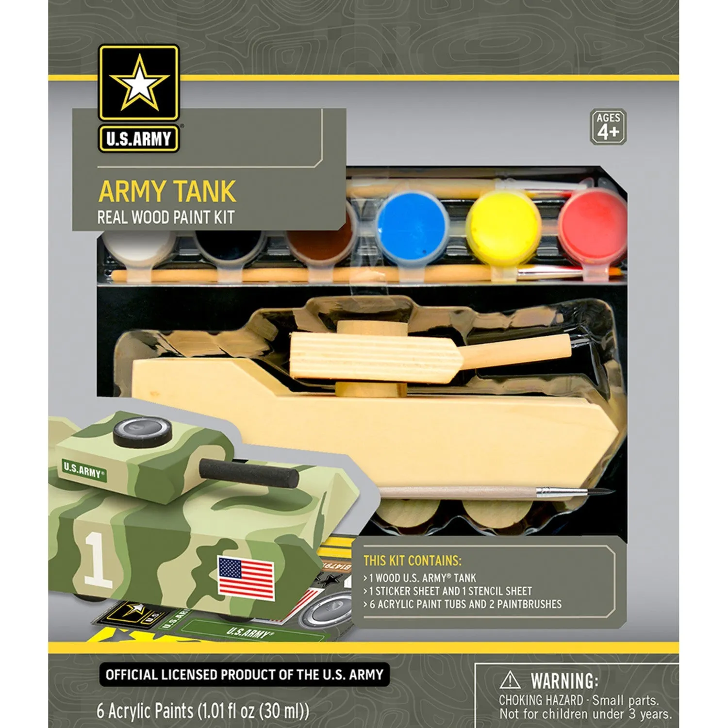 U.S. Army - Tank Wood Craft & Paint Kit