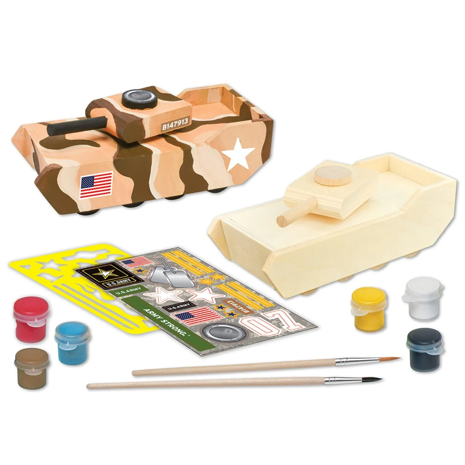 U.S. Army - Tank Wood Craft & Paint Kit