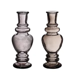 VENICE VASE CANDLE H15.5X5.7 GREY