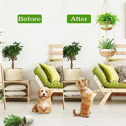 VIVERIE Jute Macrame Plant Hanger Boho Style Hanging Planters for Indoor Plants