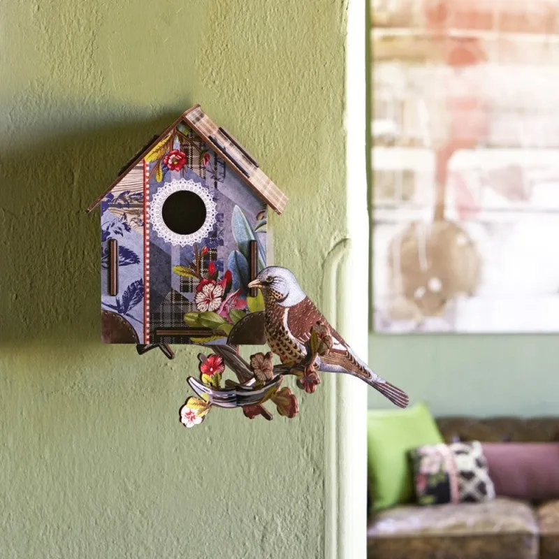 Wall Sculpture Bird House and Bird I'm Back