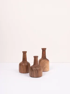 Walnut Wood Mini Vase, Stevie