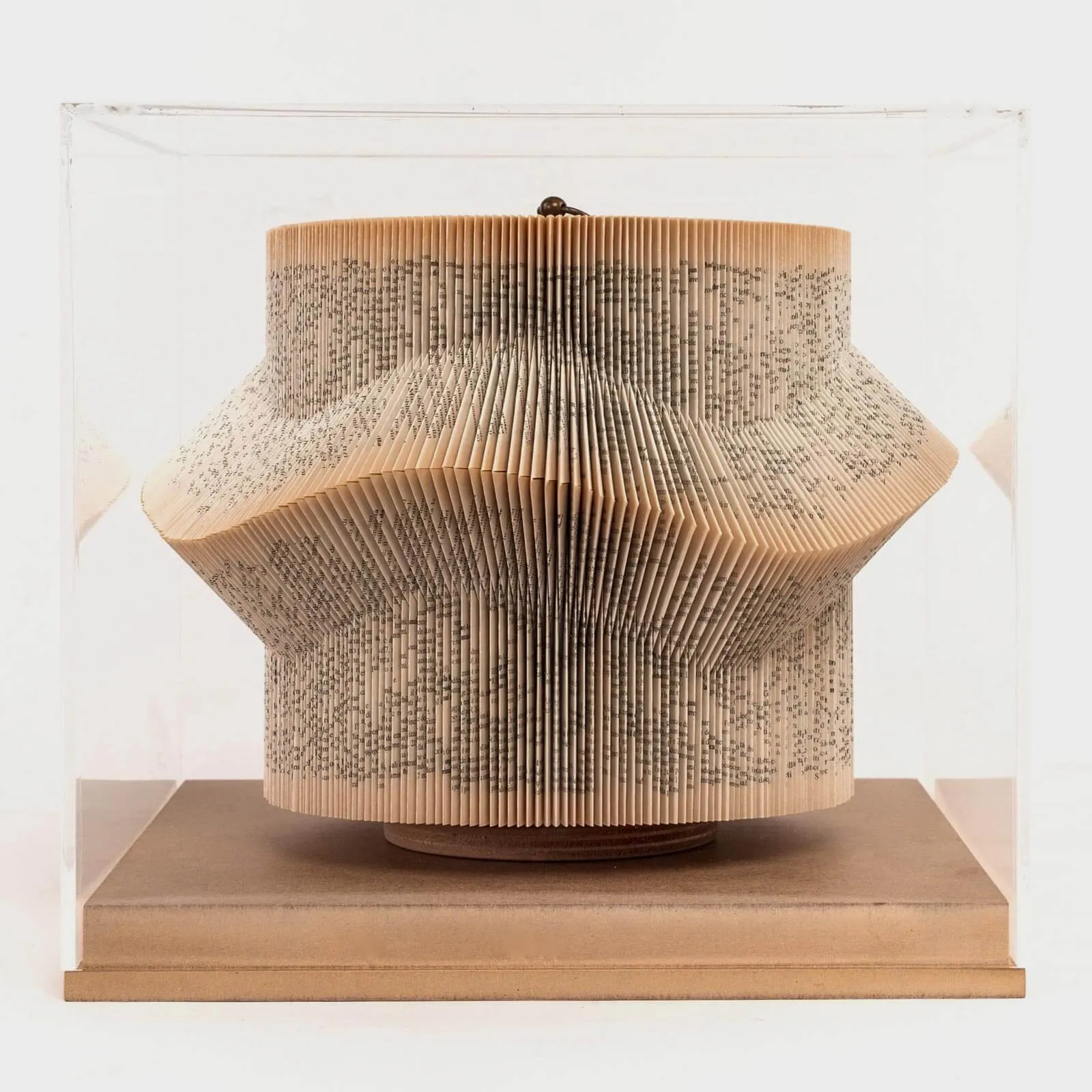 Wave Large - Paper sculpture made out of old folded books