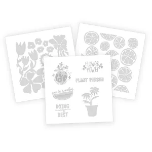 We R Vinyl Print Press Pre-Cut Iron-On Vinyl 3pkg Fruit And Plant Theme, 8 Designs*