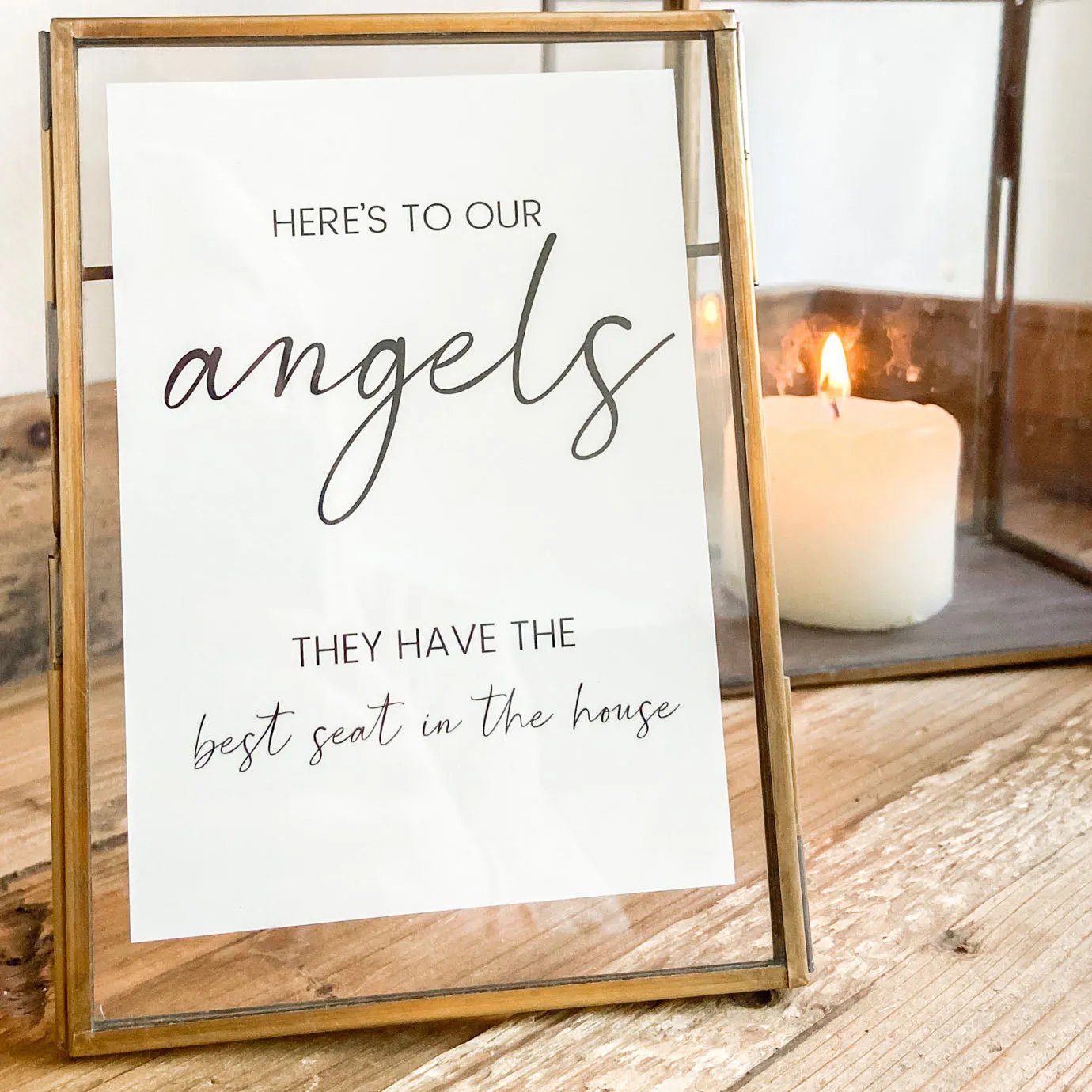 Wedding Memory Table Sign - Angels - A6 Wedding Print