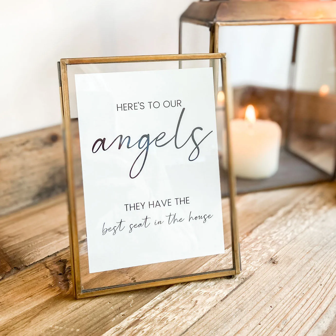 Wedding Memory Table Sign - Angels - A6 Wedding Print