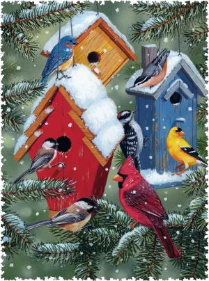 Winter Birdhouses (473 Piece Wooden Jigsaw Puzzle)