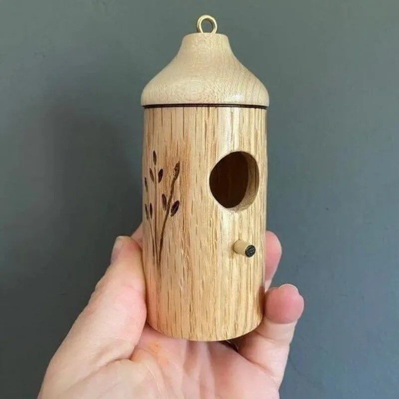 Wooden Hummingbird House - Gift for Nature Lovers