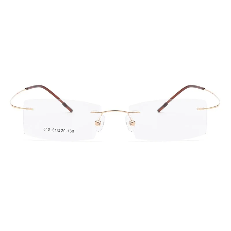 Zirosat 518 Women's Eyeglasses Memory Titanium Rimless