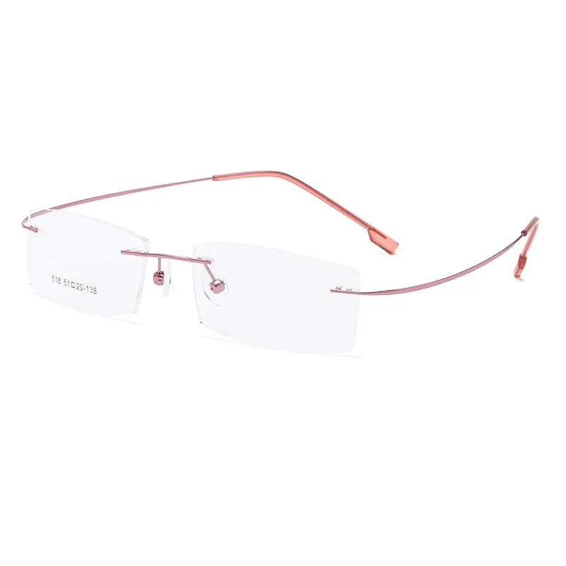 Zirosat 518 Women's Eyeglasses Memory Titanium Rimless