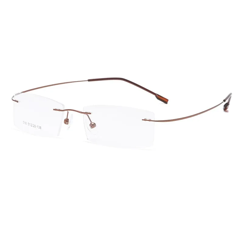 Zirosat 518 Women's Eyeglasses Memory Titanium Rimless