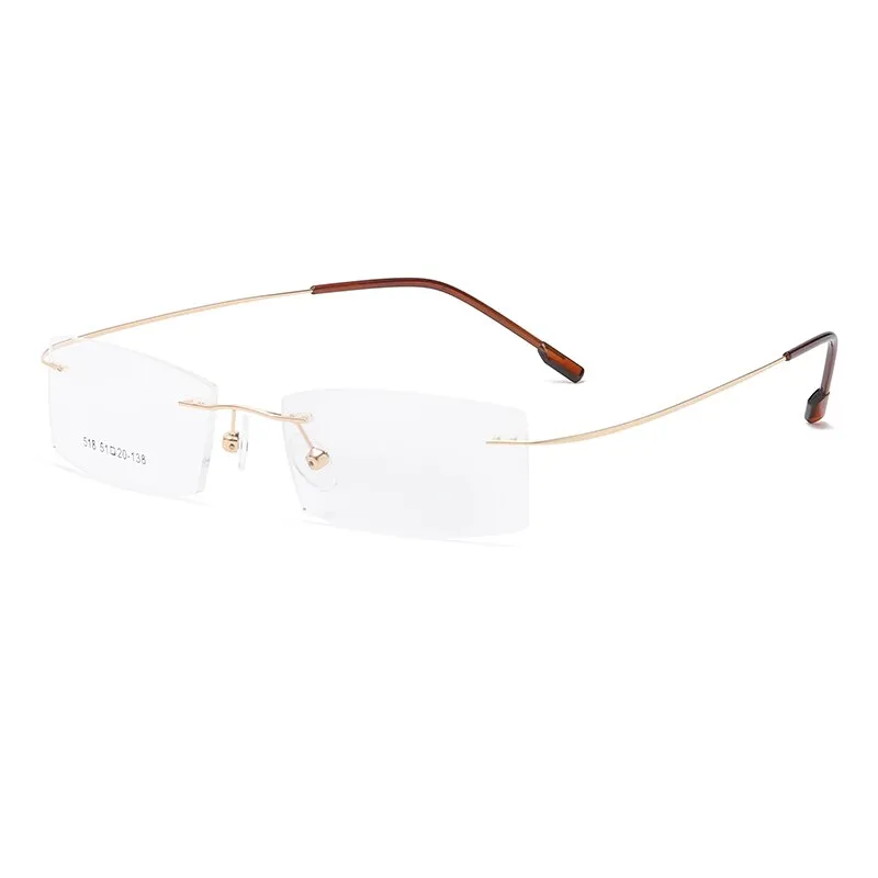 Zirosat 518 Women's Eyeglasses Memory Titanium Rimless