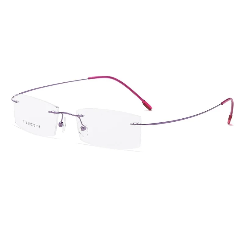 Zirosat 518 Women's Eyeglasses Memory Titanium Rimless