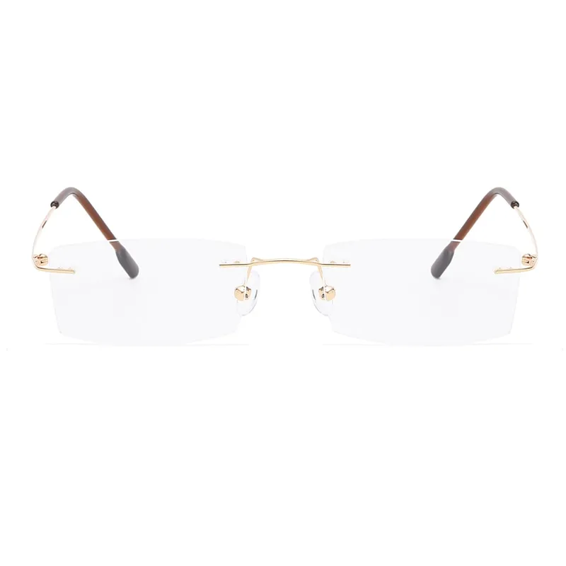 Zirosat 522 Unisex Eyeglasses Memory Titanium Rimless