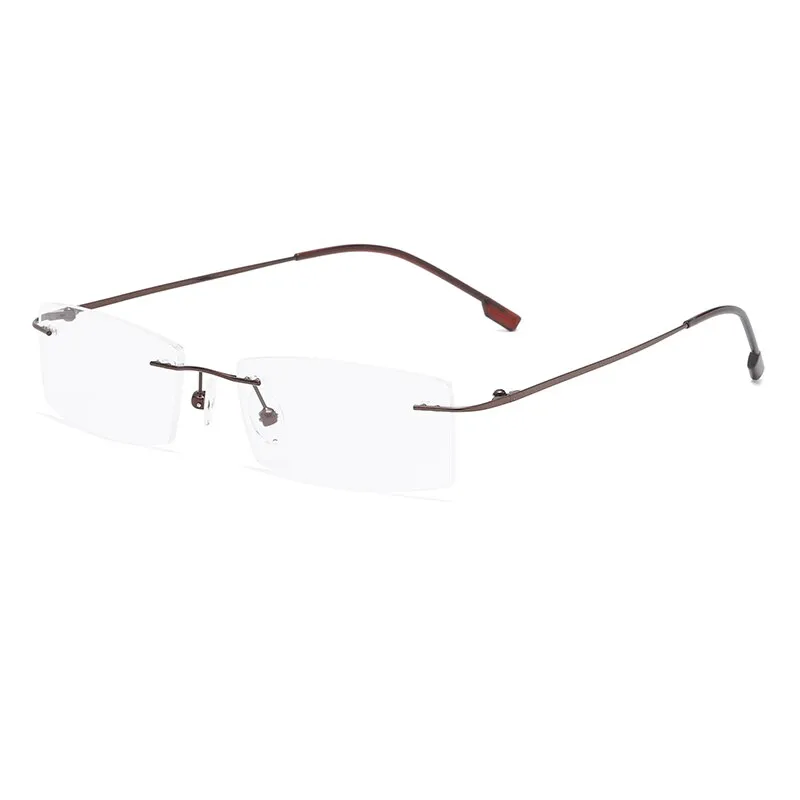 Zirosat 522 Unisex Eyeglasses Memory Titanium Rimless