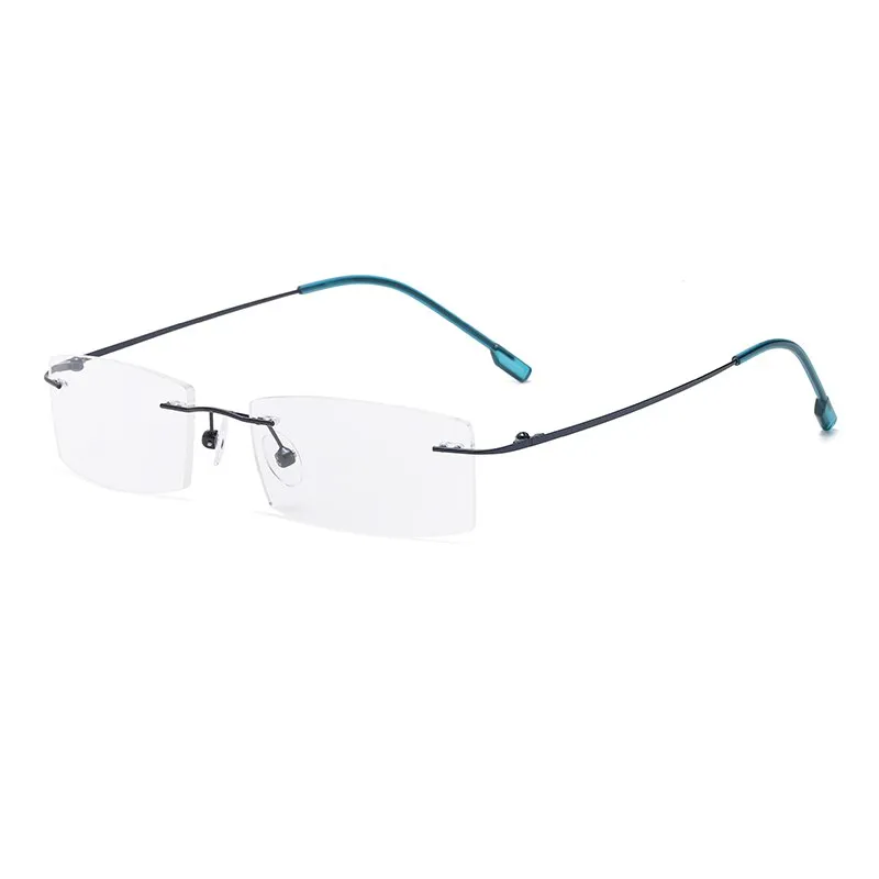 Zirosat 522 Unisex Eyeglasses Memory Titanium Rimless