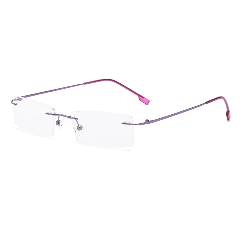 Zirosat 522 Unisex Eyeglasses Memory Titanium Rimless