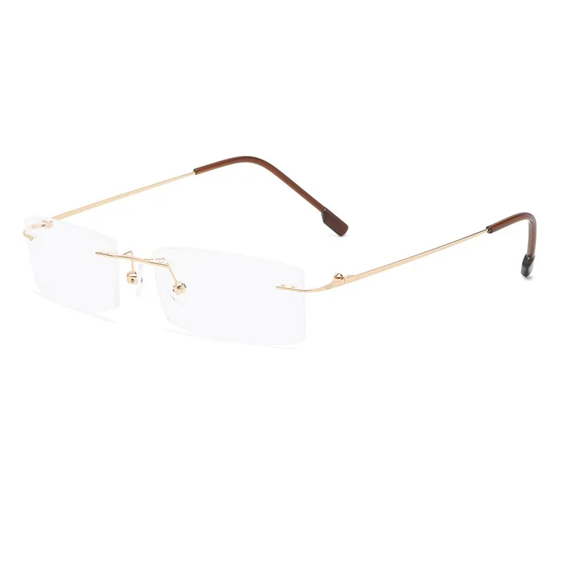 Zirosat 522 Unisex Eyeglasses Memory Titanium Rimless