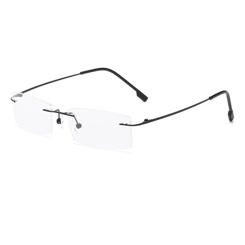 Zirosat 522 Unisex Eyeglasses Memory Titanium Rimless