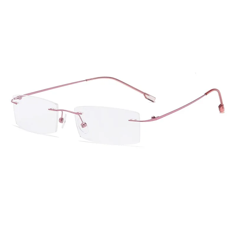 Zirosat 522 Unisex Eyeglasses Memory Titanium Rimless